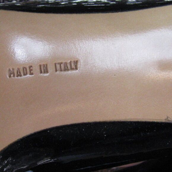 Ferragamo Italian black leather pumps 9 AA - Picture 9 of 11